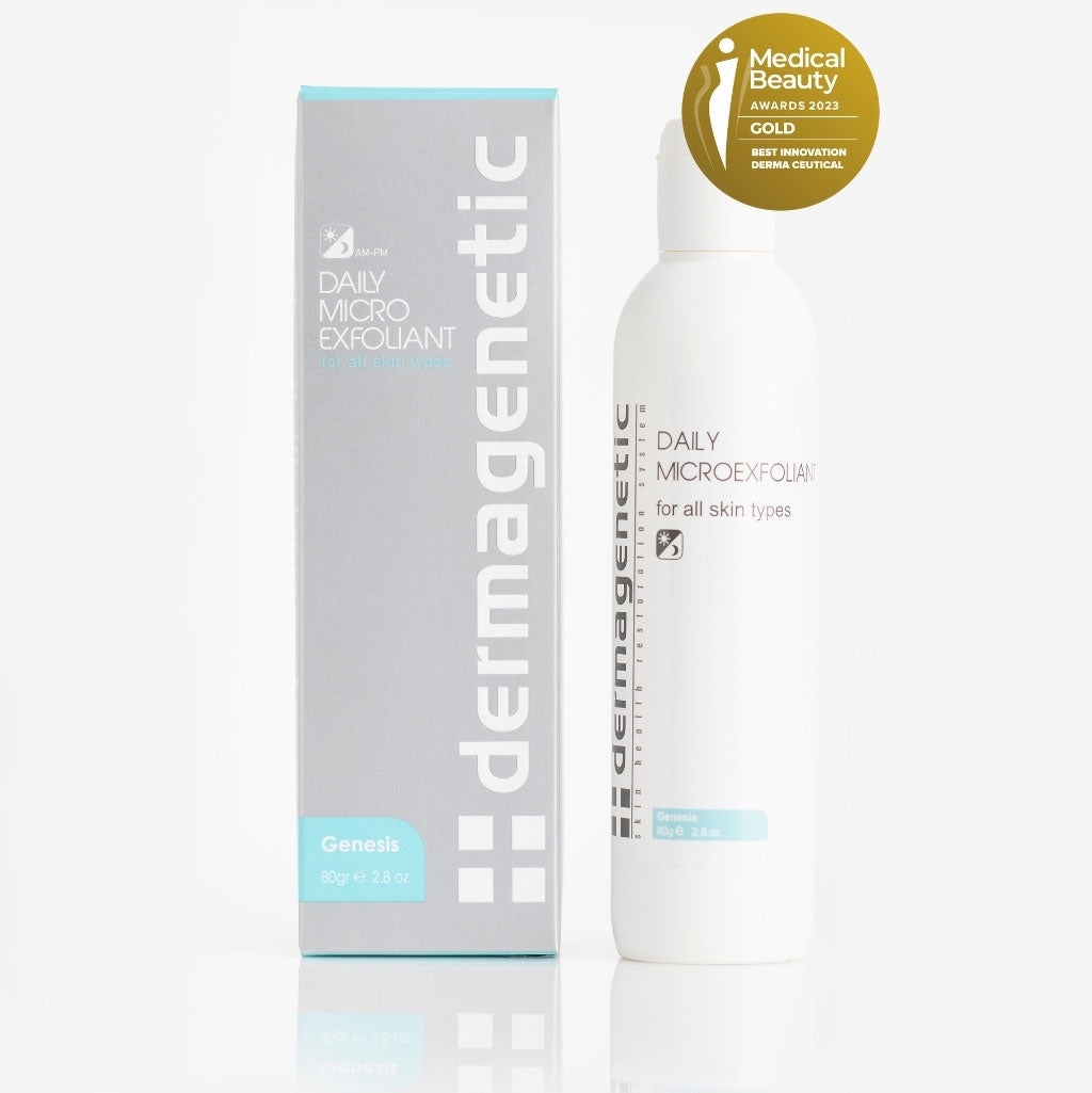 Dagelijkse micro-exfoliant 's ochtends – 's avonds.